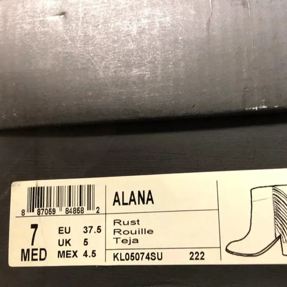 Kenneth Cole Women's Alana Fringe Ankle Bootie Brown Size 7 M